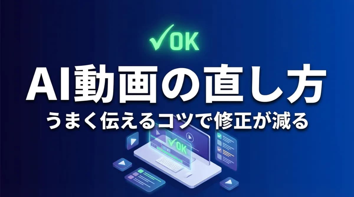 AI動画の直し方【うまく伝えるコツで修正が減る】