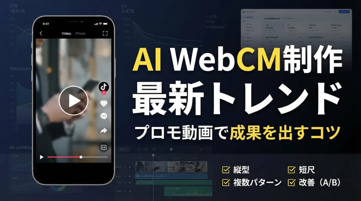 【チェックリスト付】AI WebCM制作の最新トレンド|プロモーション動画で成果を出す方法
